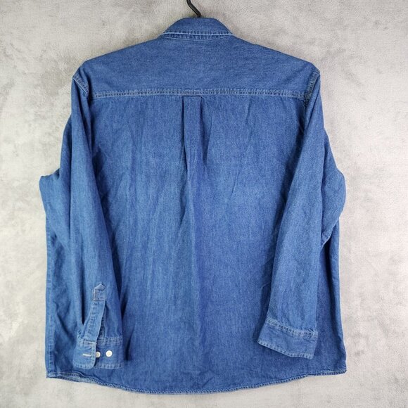 Mens Dickies Blue Denim Jean Jacket Button Down 100% Cotton Long Sleeve Size 3XL - Picture 8 of 11